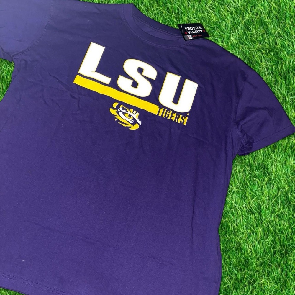 Profile Varsity Men's Vintage Big and Talk Purple LSU Tigers T Shirt Size 3XL